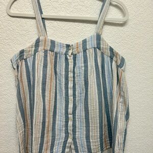 Caslon Multicolor Striped Sleeveless Blouse